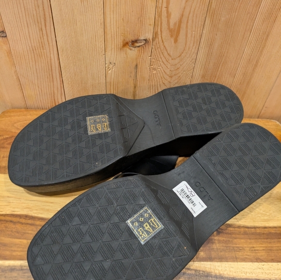ALDO Black Platform Sandals for Women Size 9 - Picture 7 of 9